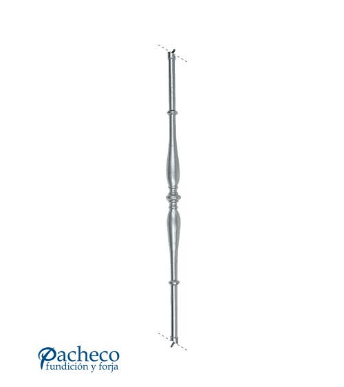 Balaustre de Aluminio Fundido Abarrilado Estilizado para Escaleras M8