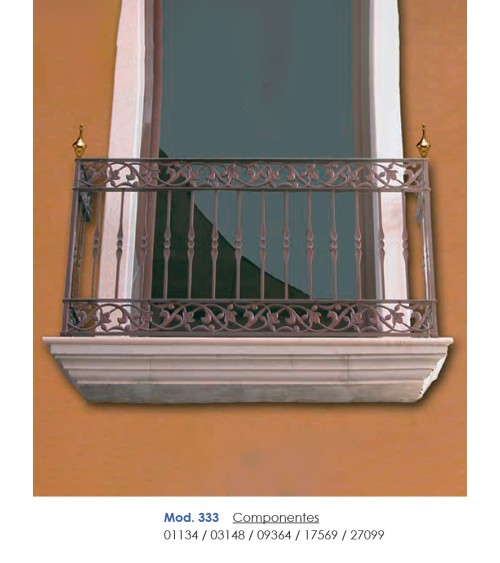 Solera Ornamental de Hierro Forjado para Ventanas o Barandillas