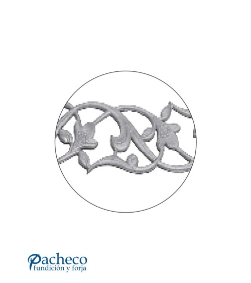 Solera Ornamental de Hierro Forjado para Ventanas o Barandillas