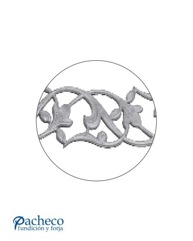 Solera Ornamental de Hierro Forjado para Ventanas o Barandillas