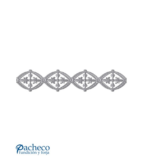 Solera de Hierro Fundido para Adorno de Barandillas o Ventanas