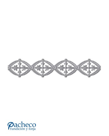 Solera de Hierro Fundido para Adorno de Barandillas o Ventanas