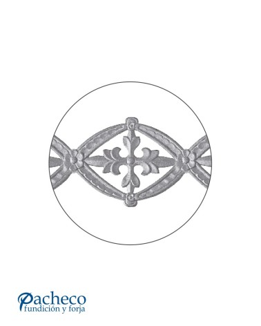 Solera de Hierro Fundido para Adorno de Barandillas o Ventanas