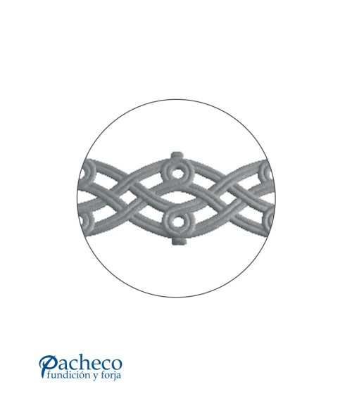 Solera de Hierro Fundido para Barandillas Trenzada