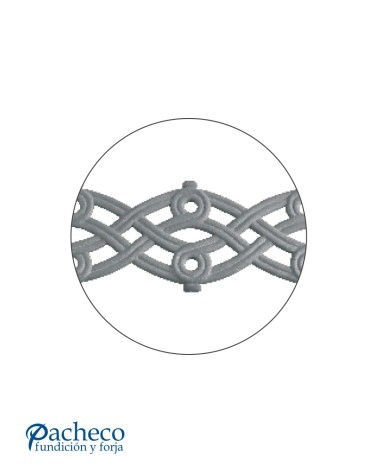 Solera de Hierro Fundido para Barandillas Trenzada