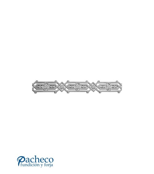 Solera de Hierro Fundido Geométrica para Barandillas o Ventanas