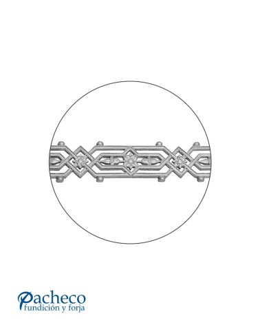 Solera de Hierro Fundido Geométrica para Barandillas o Ventanas