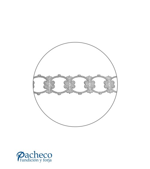 Solera de Hierro Fundido Adorno para Ventanas o Barandillas