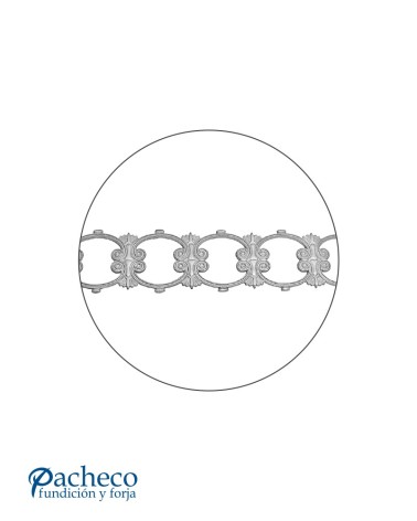 Solera de Hierro Fundido Adorno para Ventanas o Barandillas
