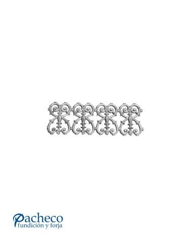 Solera de Hierro Fundido Ornamental para Barandillas o Ventanas