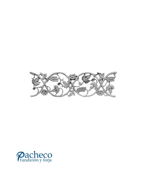 Solera de Hierro Fundido con Racimos de Uvas para Barandillas o Ventanas