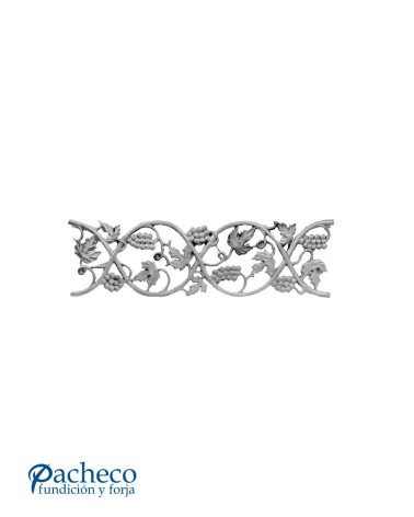 Solera de Hierro Fundido con Racimos de Uvas para Barandillas o Ventanas
