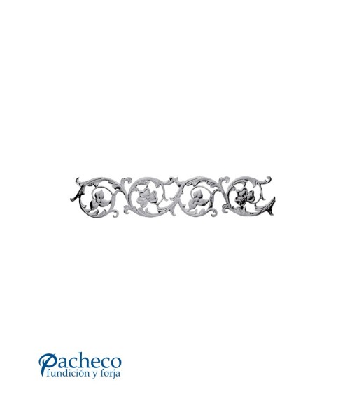 Solera de Hierro Fundido con Adornos Florales para Barandillas o Ventanas