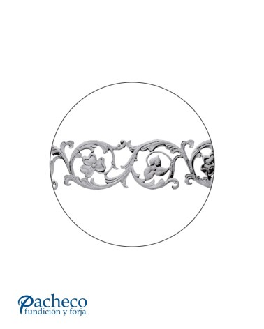 Solera de Hierro Fundido con Adornos Florales para Barandillas o Ventanas