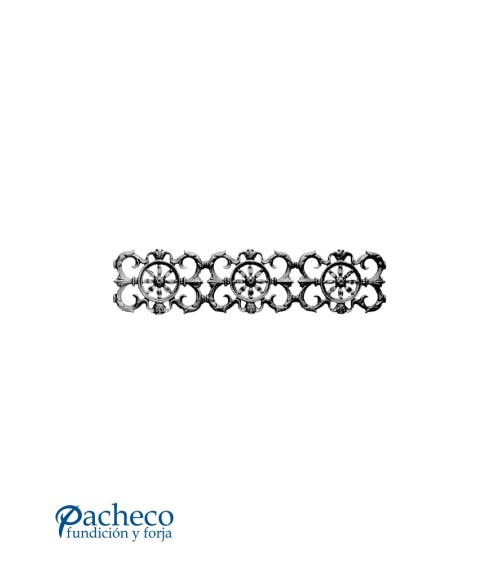 Solera de Hierro Fundido Ornamental Decorativo para Barandillas o Ventanas