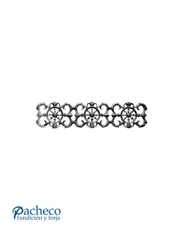 Solera de Hierro Fundido Ornamental Decorativo para Barandillas o Ventanas