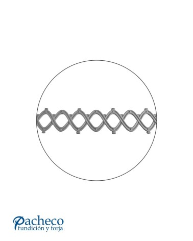 Solera de Hierro Fundido Entrelazada para Barandillaso Ventanas