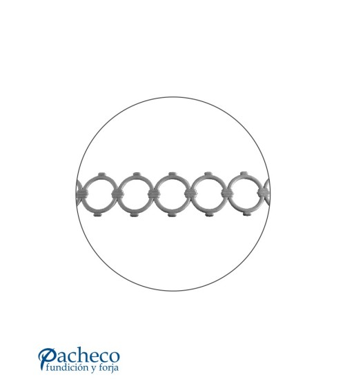 Solera de Hierro Fundido Unión de Aros para Barandillas o Ventanas