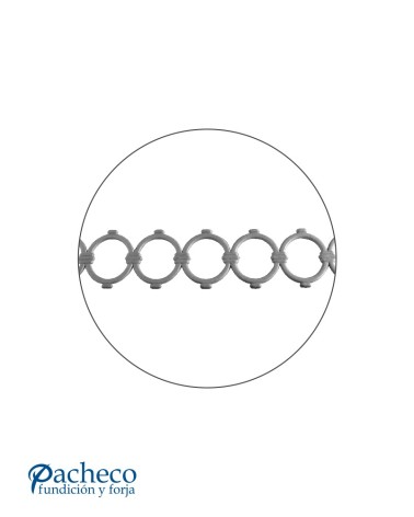 Solera de Hierro Fundido Unión de Aros para Barandillas o Ventanas
