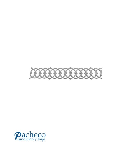 Solera de Hierro Fundido Aros entrelazados con Adornos Florales