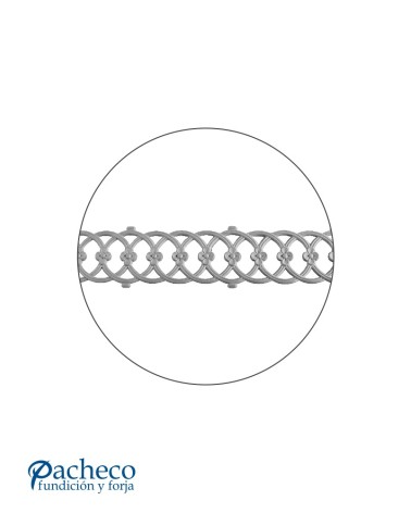 Solera de Hierro Fundido Aros entrelazados con Adornos Florales