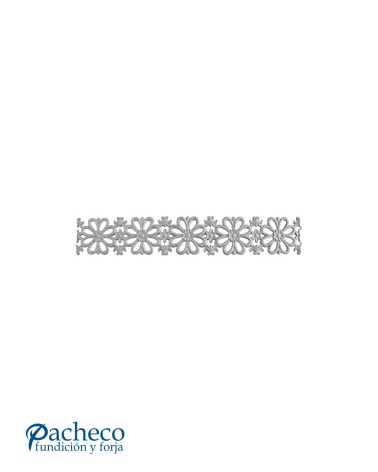 Solera de Fundido con Adornos Florales para Barandillas o Ventanas