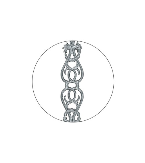 Balaustre de Aluminio Fundido Ornamental para Barandillas M8