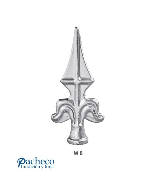 Lanza de Aluminio Fundido con Punta en Cruz M8
