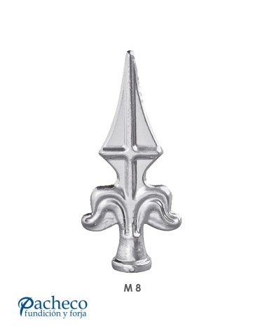 Lanza de Aluminio Fundido con Punta en Cruz M8