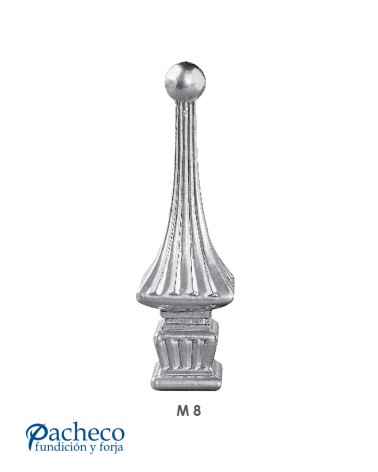 Lanza de Aluminio Fundido Estampada con Bola en Extremo M8