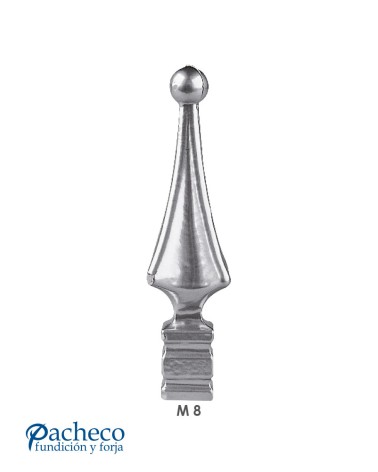 Lanza de Aluminio Fundido con Bola en Extremo M8