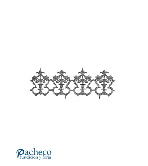 Solera de Aluminio Fundido Ornamental Decorativo para Barandillas o Ventanas M8