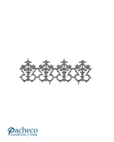 Solera de Aluminio Fundido Ornamental Decorativo para Barandillas o Ventanas M8