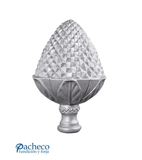 Remate de Piña de Aluminio Fundido para 16mm Redondo