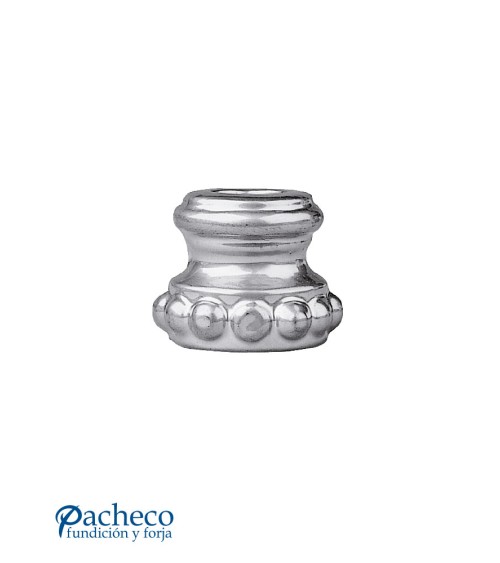 Macolla Aluminio Fundido Abombada Ornamental para Redondo 16 mm