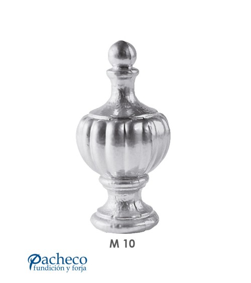 Remate de Aluminio Fundido Ornamental de Base Redonda 120 mm