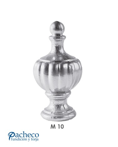 Remate de Aluminio Fundido Ornamental de Base Redonda 120 mm