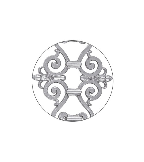 Adorno Central de Aluminio Fundido Eses de Forja Simétricas de Redondo 16 mm