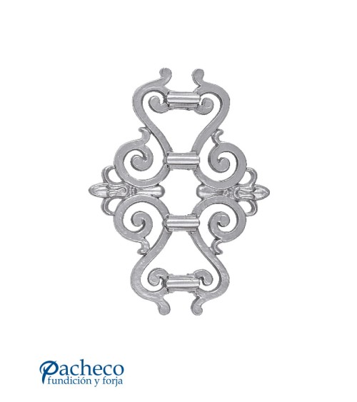 Adorno Central de Aluminio Fundido Eses de Forja Simétricas de Redondo 16 mm