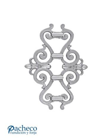 Adorno Central de Aluminio Fundido Eses de Forja Simétricas de Redondo 16 mm
