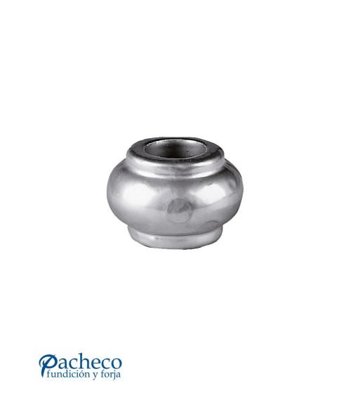 Macolla de Aluminio Fundido Adorno Cilindrico con Anillo Central para Redondo 20 mm
