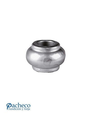 Macolla de Aluminio Fundido Adorno Cilindrico con Anillo Central para Redondo 20 mm