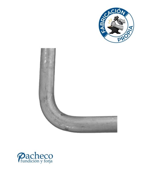Pasamanos de Forja en Curva Liso Media Caña A 90º 40x10 mm