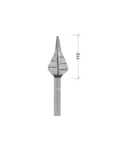 Lanza de Forja de Hoja con Base Cuadrada 20 mm
