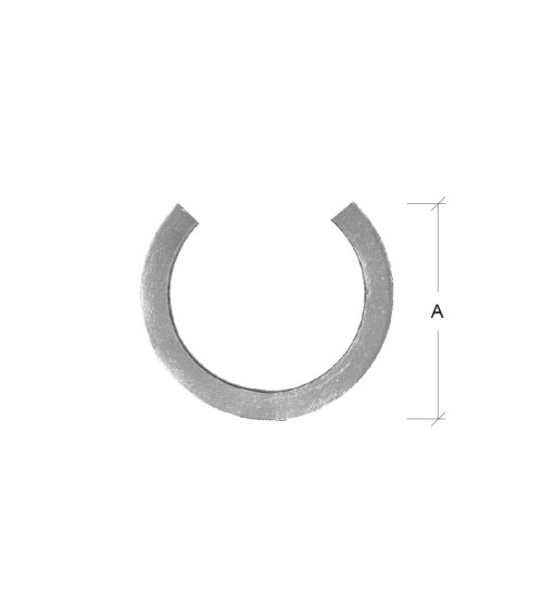 Aro de Forja Semicírculo Cuadrado 12 mm