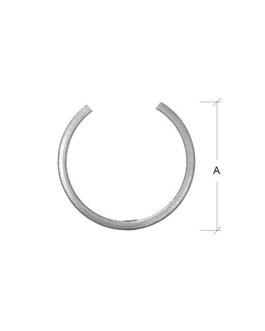 Aro de Forja Semicírculo Pletina 14x6 - 16x8 - 20x6 mm