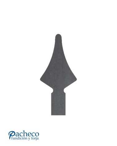 Lanza de Hierro de Corte Láser 121x33 mm Espesor 3 mm