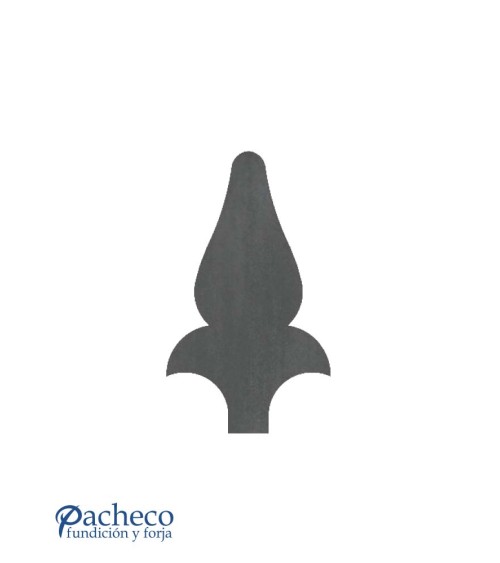 Lanza de Hierro de Corte Láser 159x91 mm Espesor 3 mm