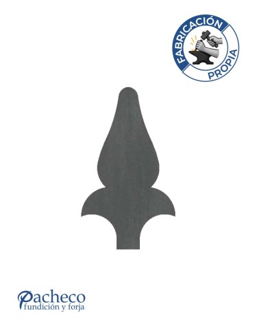 Lanza de Hierro de Corte Láser 159x91 mm Espesor 3 mm