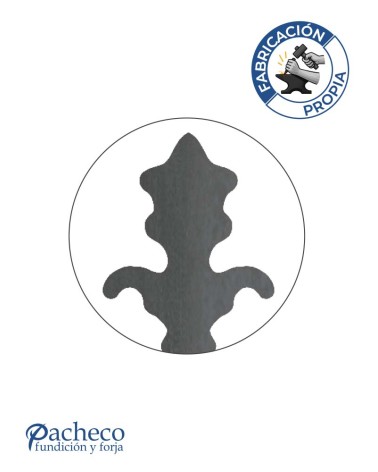 Lanza de Hierro de Corte Láser 138x97 mm Espesor 3 mm